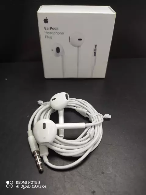 Originale Apple iPhone auricolari jack cablato 3,5 mm con microfono remoto mp3 mp4