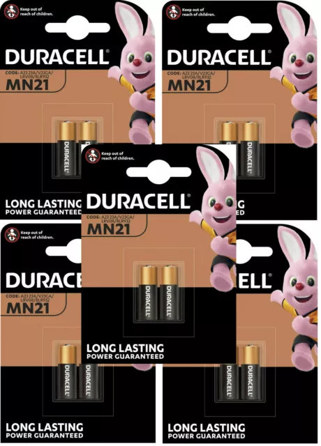 5x 2er Pack Duracell MN21 Batterie Alkaline 12V A23 23A LR23A MN21 V23G MHD 2024