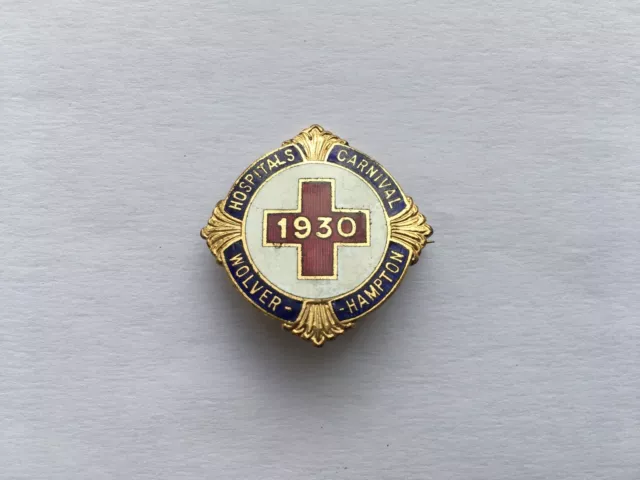 1930 Wolverhampton Hospitals Carnival Enamel Pin Badge