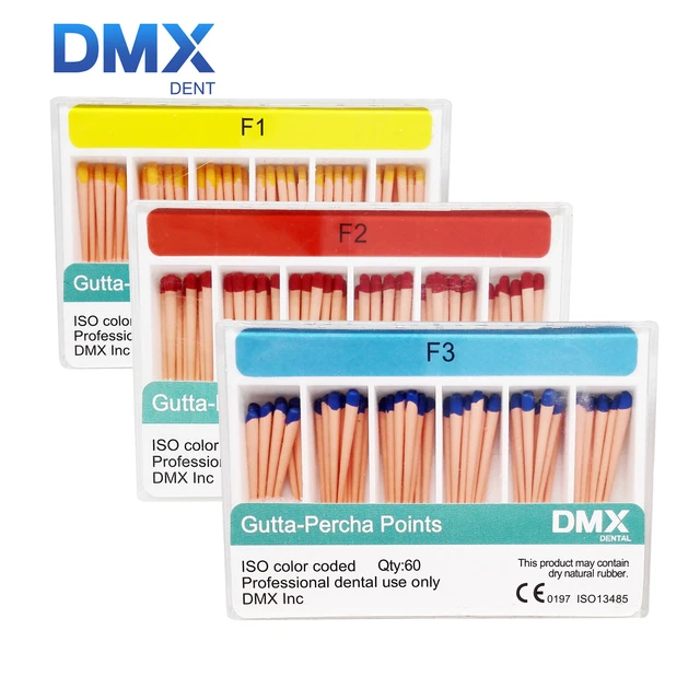 DMXDENT Dental Gutta Percha Points Endodontic Root Canal Obturating F1 F2 F3