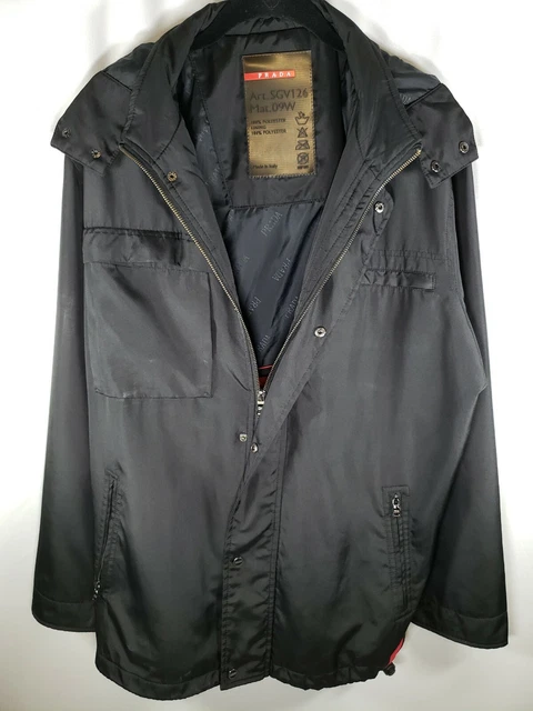 PRADA JACKET ART SGV126 Mat 09W Made in Italy size L Detachable Hoodie 284.99 PicClick
