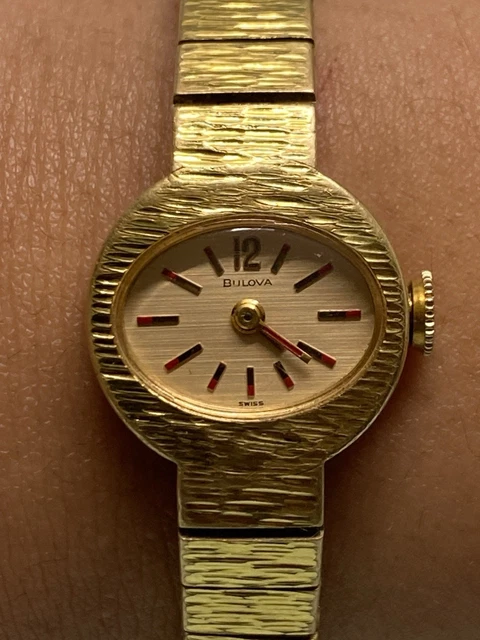 VINTAGE LADIES BENRUS 20 Micron Gold Electroplate Bezel  display picture 1