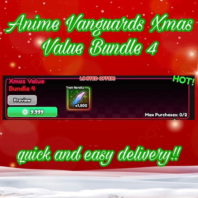 🎄ROBLOX ANIME VANGUARDS Xmas Value Bundle 4 🎄 Fast Delivery