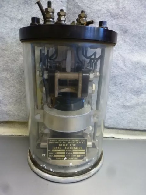 Antique 1948 Southern Pacific RailRoad Relay Tuned Alternator for Code Line