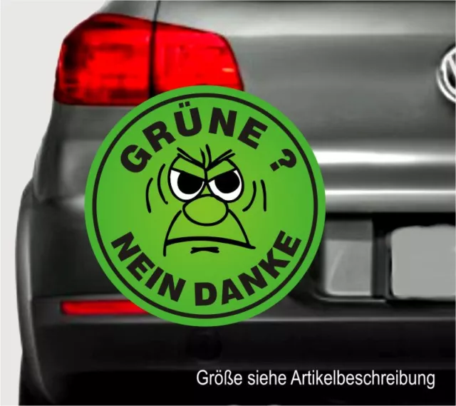 U24 Aufkleber Grün - Nein Danke Smily Autoaufkleber Sticker