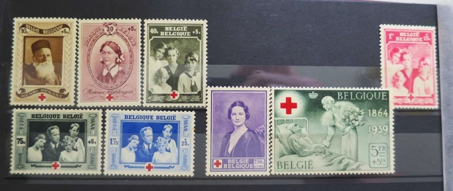 BELGIQUE 1939 SERIE CROIX ROUGE ** 496 à 503 /dt7803