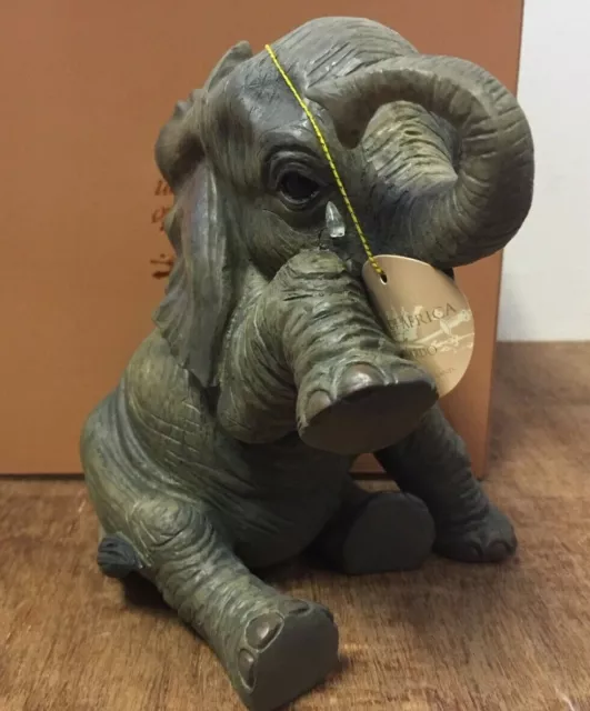 "Missing You" Elephant Ornament Figurine by Leonardo Elephant with Tear Statue