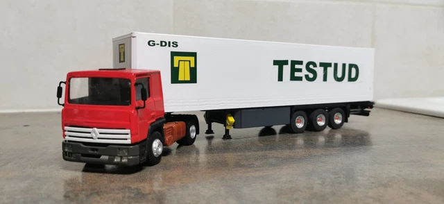 Eligor 1/43 Renault Premium Semi-remorque B2P Web – Bourse Du Fret – Blanc Et Noir