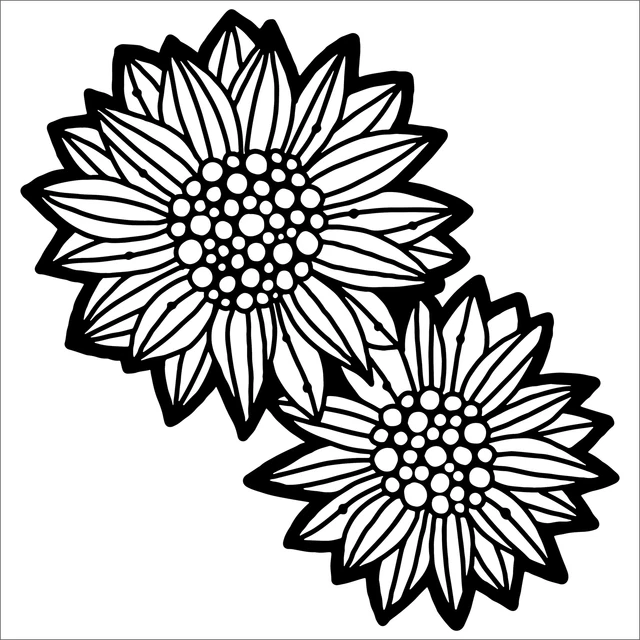 Plantilla Crafter's Workshop 12""X12""-Girasoles silvestres -TCW-982