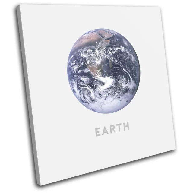 Planets Earth Modern Cosmos Space SINGLE CANVAS WALL ART Picture Print