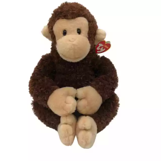 TWIDDLE Curly Shaggy Brown Monkey Ty Classic Stuffed Animal Plush w/ Tags 2007