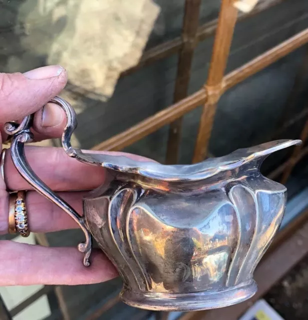 Silver Plate Elkington & Co Hallmarked Tea Pot Creamer Milk Jug Sugar Bowl Set 3