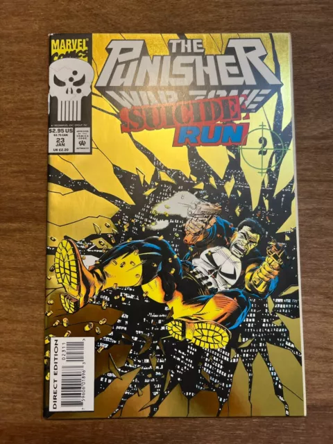 Punisher War Zone #23  Marvel Comics 1994 VF+  Embossed Cover Art