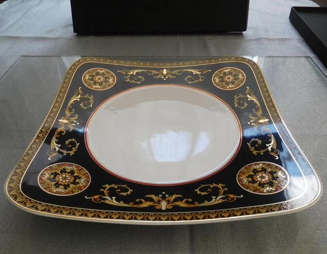 Rosenthal Versace Ikarus Medusa 1 x Speiseteller eckig 27 cm Neu & Ovp 2