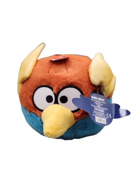 NWT Angry Birds Space Lighting Bird Plush Blue Orange S No Sound 8" Tall NEW!