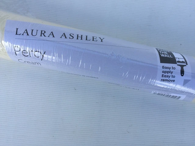 1x Rolle Laura Ashley Tapete - Percy Creme - W103183-A/1 - 10 cm Streifen entfernt