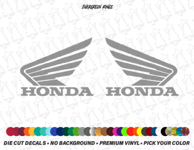 Honda Racing Wings Decals Stickers 2 Sticker Set - Cars ATVs MX Motocross Racing