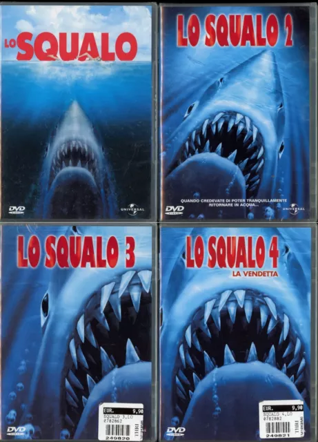 Lo squalo 1 2 3 e 4 LOTTO DI 4 FILM IN DVD NUOVI SIGILLATI