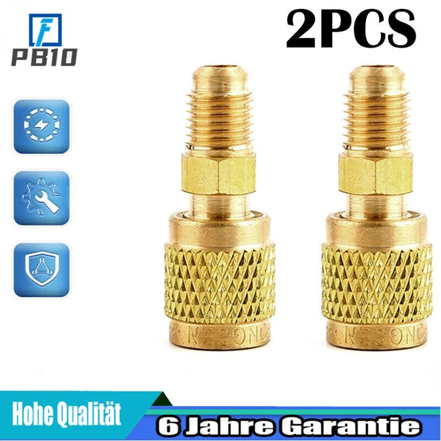 ADAPTER KABEL SCHLAUCH Anschluss R22 R134A auf R32 R410A GrößE 1/4 Zoll auf 5/16 EUR 9,97