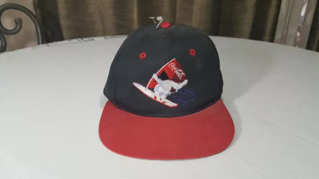 Deadstock Vintage Coca-Cola Surfing POLAR BEAR Snapback Hat