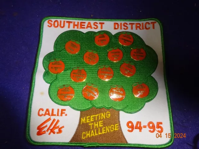 BPOE ELKS CA 1994-95 Southeast District 14 Pc Pin Set Buy Now!!