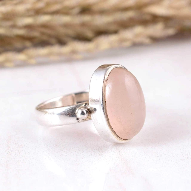 Bague Ethnique Réglable En Argent 925 - Quartz Citron - Marquise - Neuf