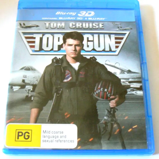 TOP GUN 3D + 2D BLU RAY = 2 DISC NEW & SEALED 1986 action Tom