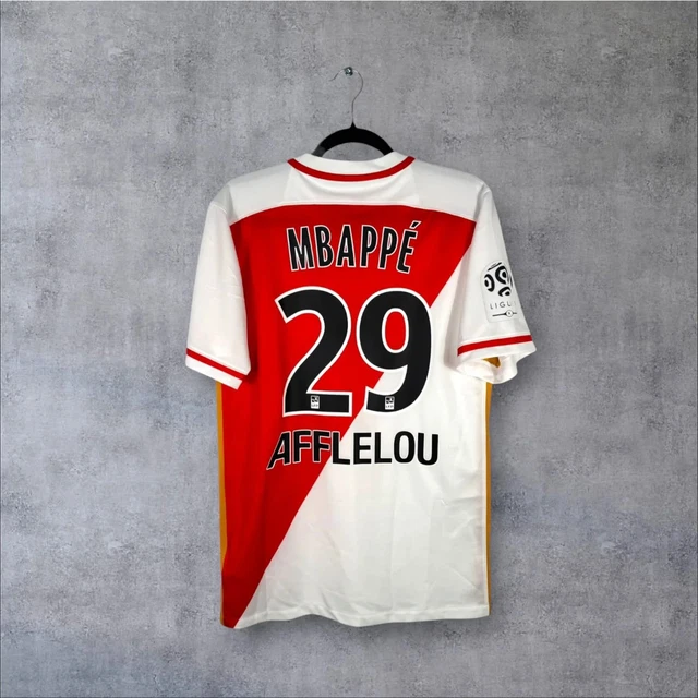 Maillot Mbappé Monaco 2016-2017 – Extérieur Bleu – Taille S – Nike – Occasion