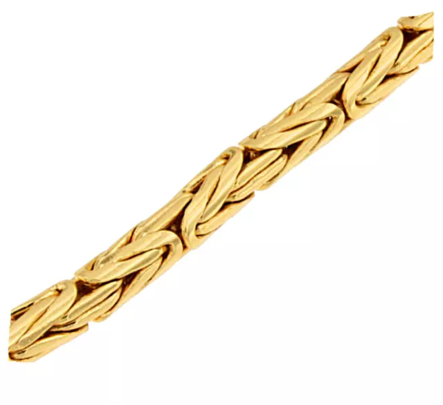 Bracelet chaîne royale Byzantine rond or doublé ou plaqué Femme Homme Bijoux