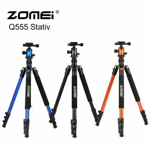 ZOMEI Q555 Lightweight Aluminium Tripod Travel For Canon Nikon Digital Camera DV