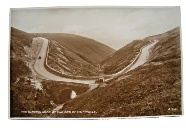 Postcard. Winding Road at ORD OF CAITHNESS. R.P. Unused. VG.