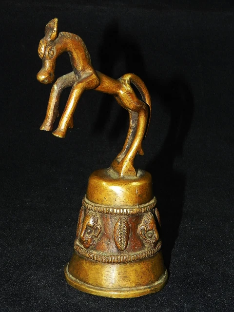 (A543) Campana de mesa africana bronce dogon