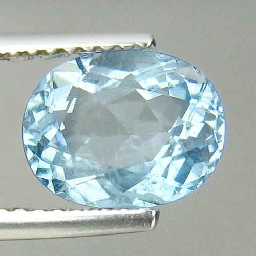 2.15Ct GORGEOUS ! UNTREATED SANTAMARIA BLUE AQUAMARINE FROM BRAZIL
