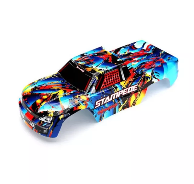 Traxxas 3648 Body Stampede® Rock n' Roll Karo (painted, decals applied)