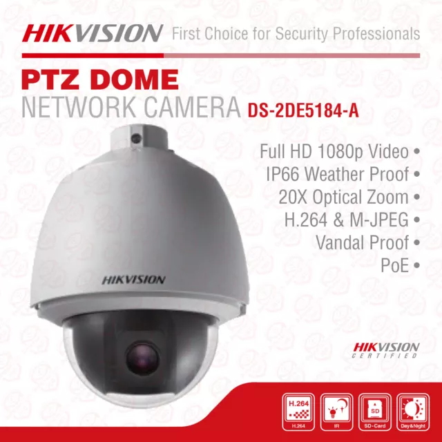 HIKVISION SPECIAL COMBO DS-2DE5184-A PTZ Camera, 2MP, 20X & DS-1602ZJ Wall Mount