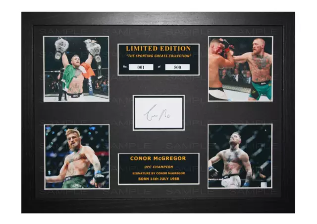Conor McGregor Signed Ltd Edition Framed Picture Memorabilia