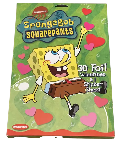 Spongebob Squarepants Valentines Day Cards - 30 Valentines - Nickelodeon