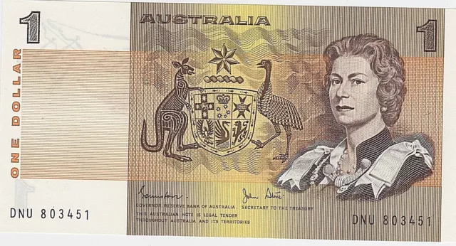 1982 (UNC) AUSTRALIA ONE DOLLAR NOTES - BRILLIANT CONDITION - R78 Johnston/Stone