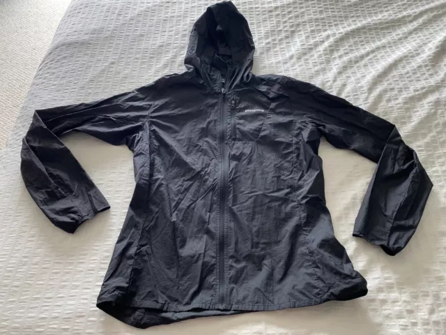 Patagonia Womens Houdini Windbreaker Jacket Size Medium Black Ultra Lightweight