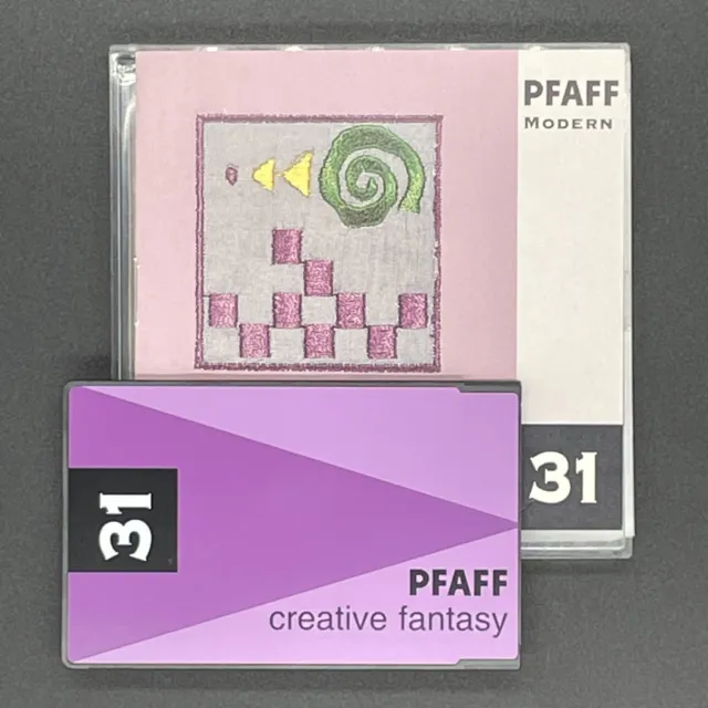 Tarjeta de diseño de bordado moderno 31 para fantasía creativa Pfaff 7570 7560 2160 2170