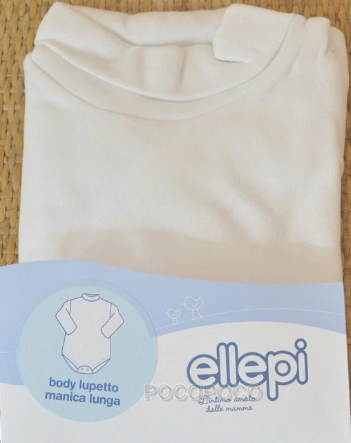 Body Lupetto Neonato Manica Lunga Cotone Garzato Ellepi Art. Af2800