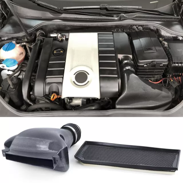 Luftfilter Airbox Air Intake Carbon Look Ram Air für VW Golf 5 2.0 GTI 03-08