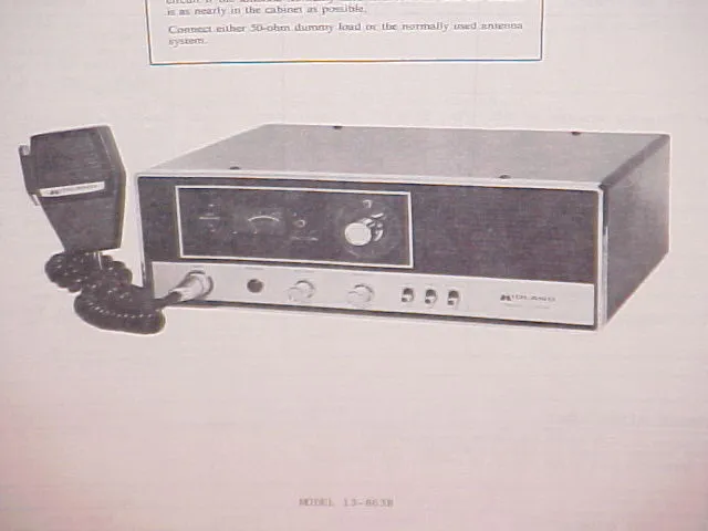 1977 Midland Cb Radio Service Shop Manual Model 13-863B