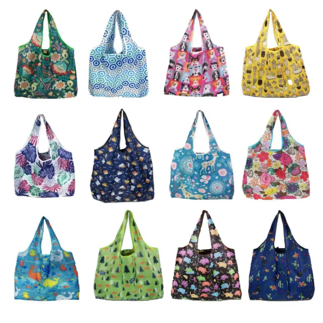 Large Reusable Shopping Bags Heavy Duty Washable Foldable Grocery Tote Bag