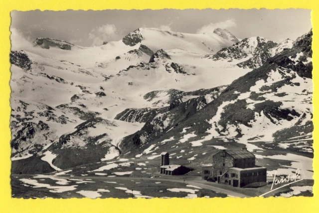 cpsm FRANCE COL et HOTEL de l'ISERAN Savoy Maison P. ROND Mountain Snow Bike