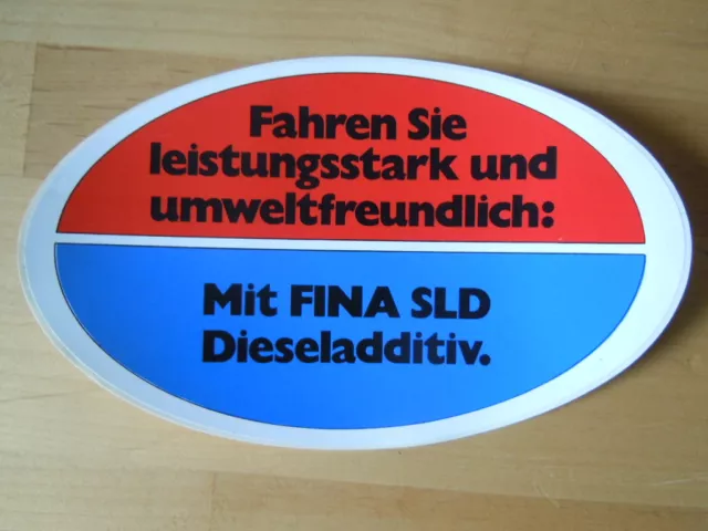 FINA Tankstellen SLD Dieseladditiv 80er Jahre AUFKLEBER