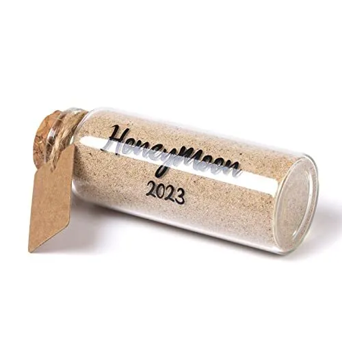 Honeymoon Sand Keepsake Jar 2023，Bridal 4.Cylindrical Honeymoon Jar-2023