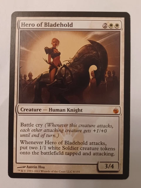 MTG Hero of Bladehold N/M Mirrodin Besieged Mythic