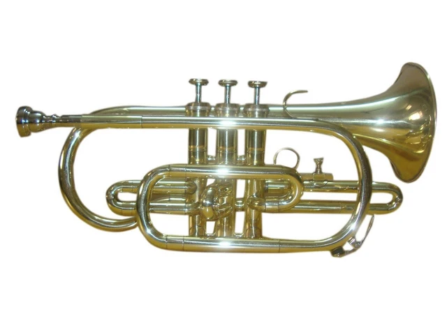 CORNET Bb FINITION LAITON CORNET ÉTUI GRATUIT + EMBOUCHURE + EXPÉDITION RAPIDE