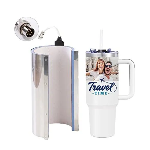 PYD Life 40 OZ Tumbler Mug Heat Press Attachment with 5 Pin for 2 in 1 Tumble...